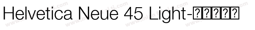 Helvetica Neue 45 Light字体转换